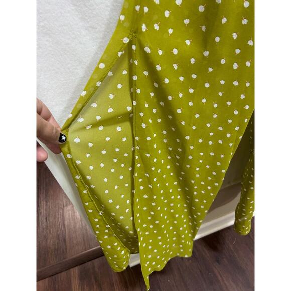 J.O.A. Kiwi Jumpsuit M Sheer Semi Lined Floral Summer Coastal Vacation Resort - Picture 5 of 11